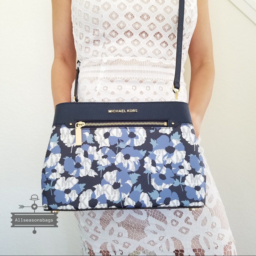 NWT Michael Kors Hailee Xs Satchel Navy Blue Bag - Picture 2 of 8